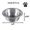 Pet Adobe Set of 2 Stainless Steel Hanging Pet Bowls, Cage, Kennel, for Food and Water | Dogs / Cats, 20-Fl Oz 549386BEY